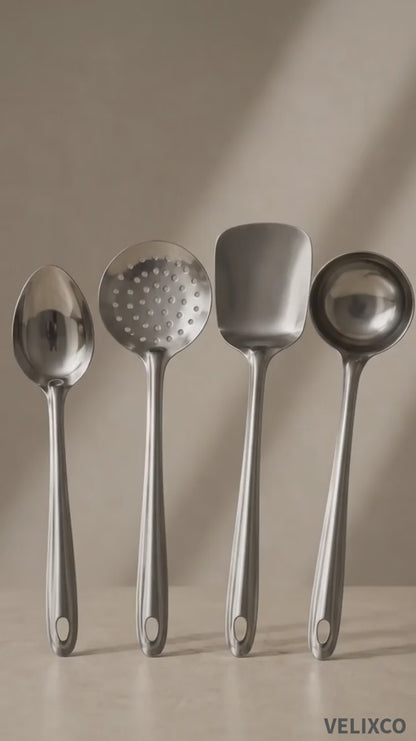 Stainless Steel Kitchen Spatula Tool Set – 4-Piece