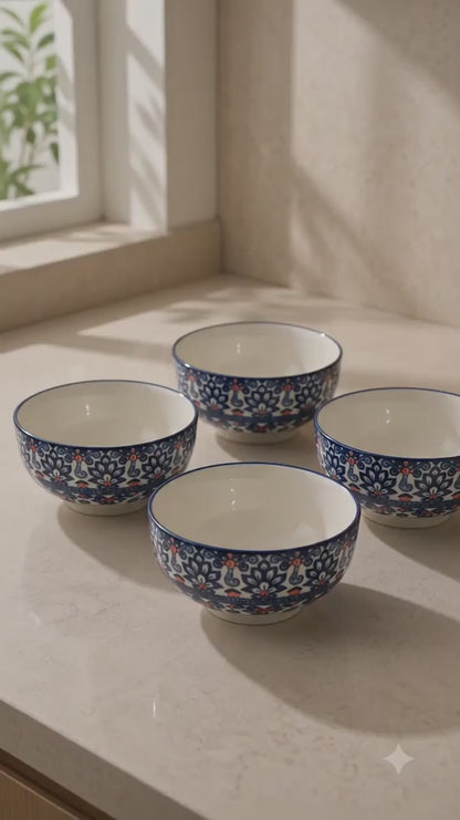 VELIXCO Mediterranean Mosaic Bowl Set of 4