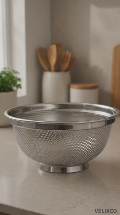 Stainless Steel Fruit Basket – Round Countertop Design